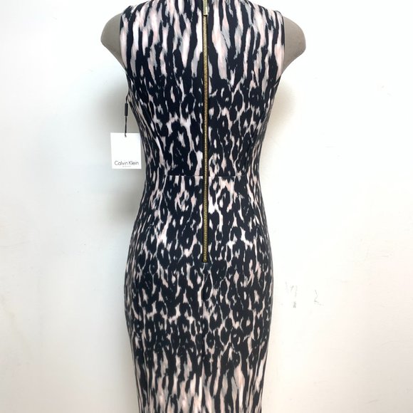 SIZE 2 CALVIN KLEIN NWT DRESS LEOPARD PRINT - Picture 6 of 6